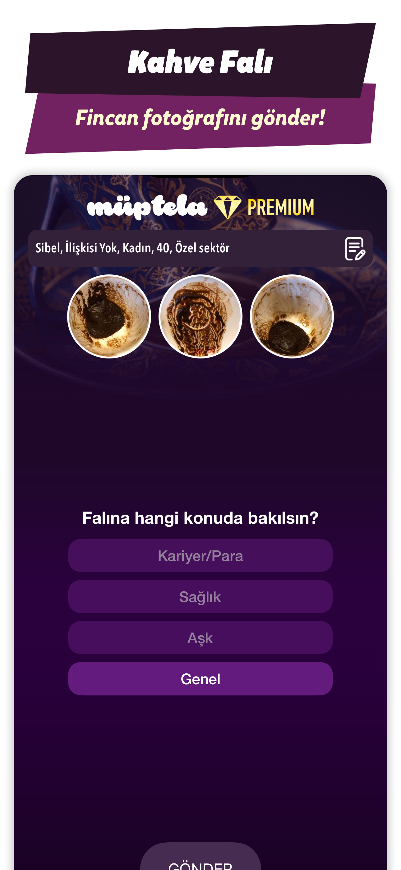 Müptela Gerçek Kahve Falı Baktır