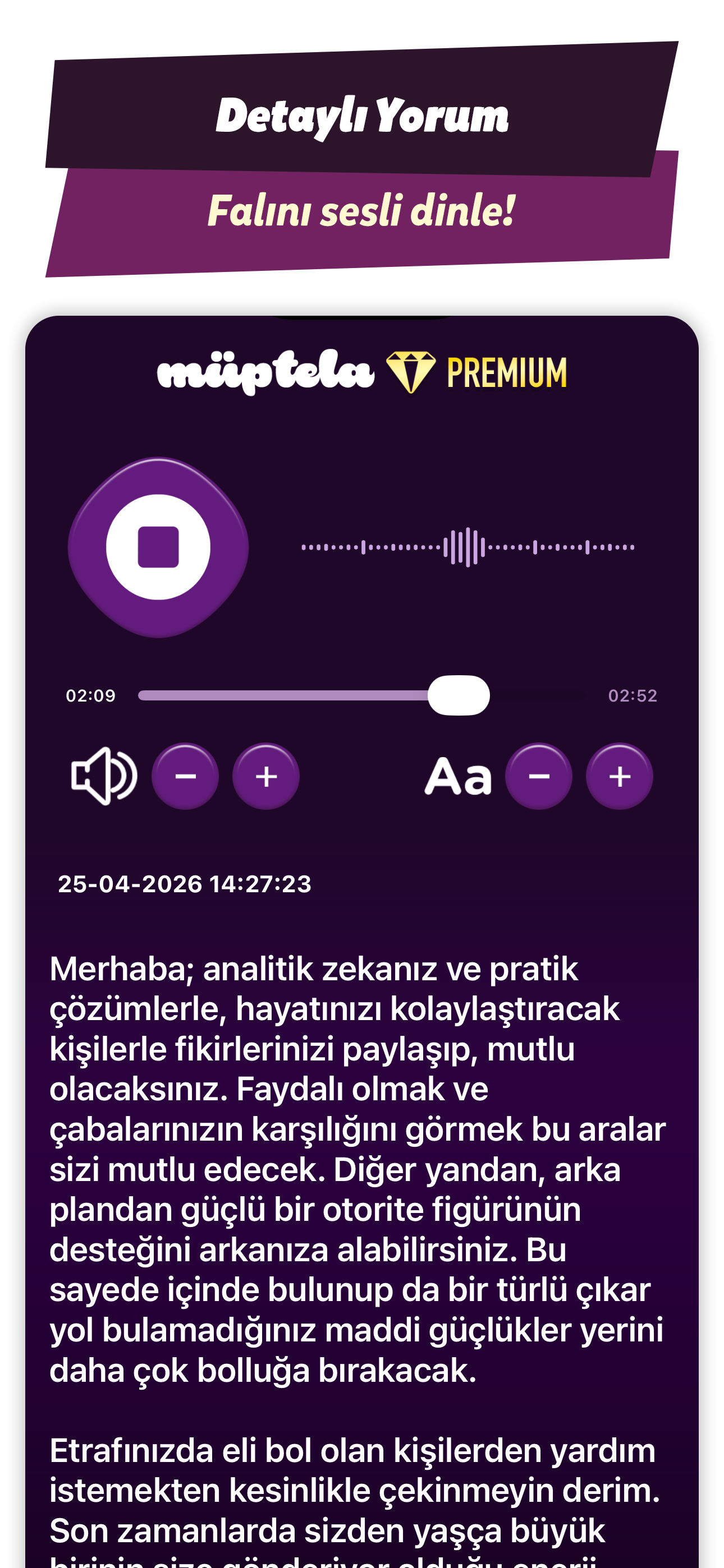 Müptela Sesli Fal ve Detaylı Yorum Dinle